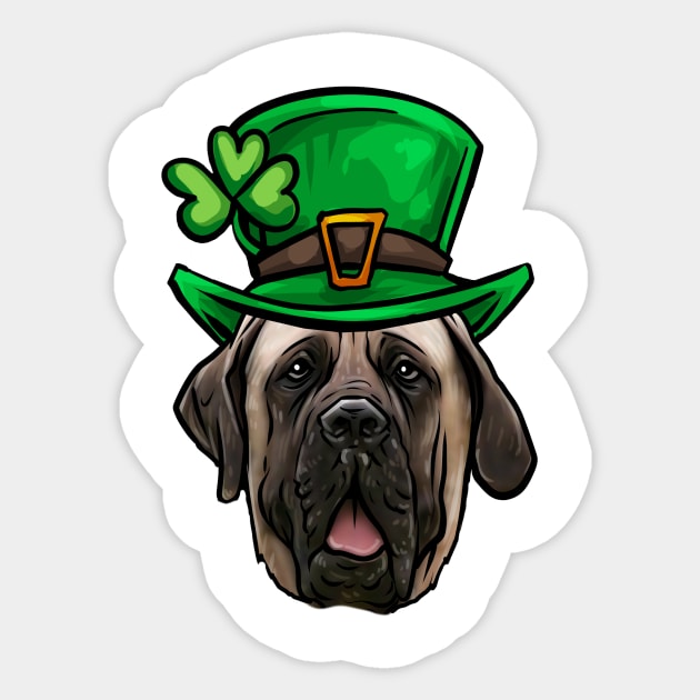 St Patricks Day English Mastiff Sticker by whyitsme